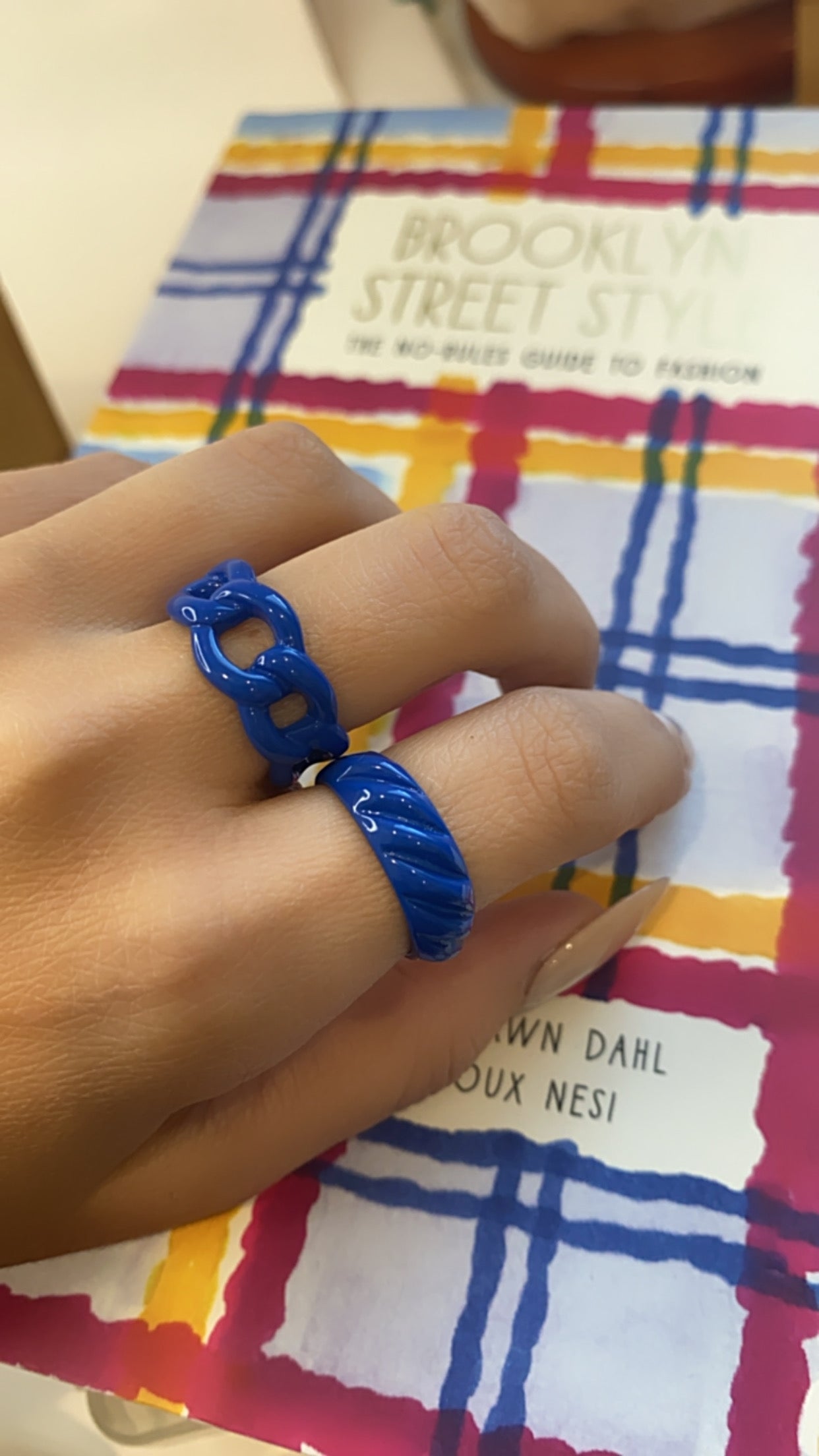 Enamel Spiral Adjustable Ring
