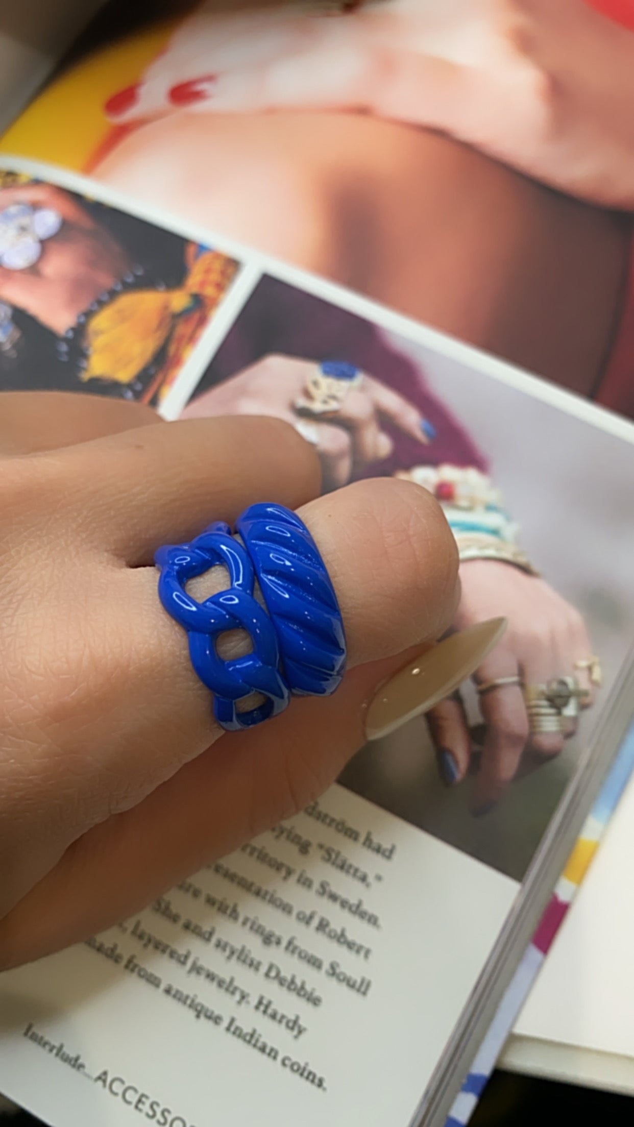Royal Blue Chain Ring
