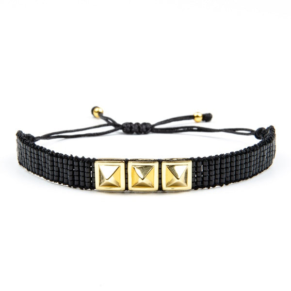 Black Star Beaded Bracelet Set