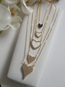Statement Enamel Heart Necklace