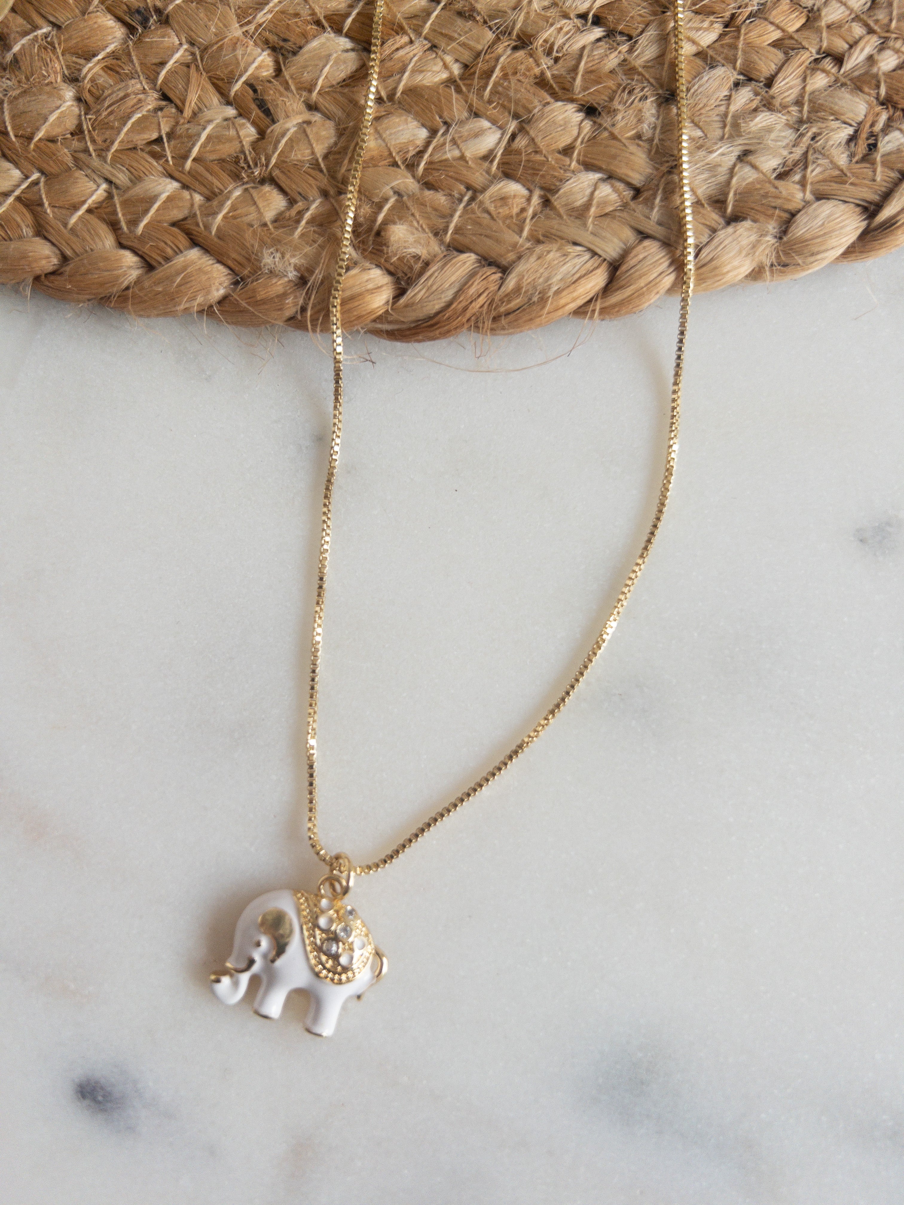 White Elephant Necklace