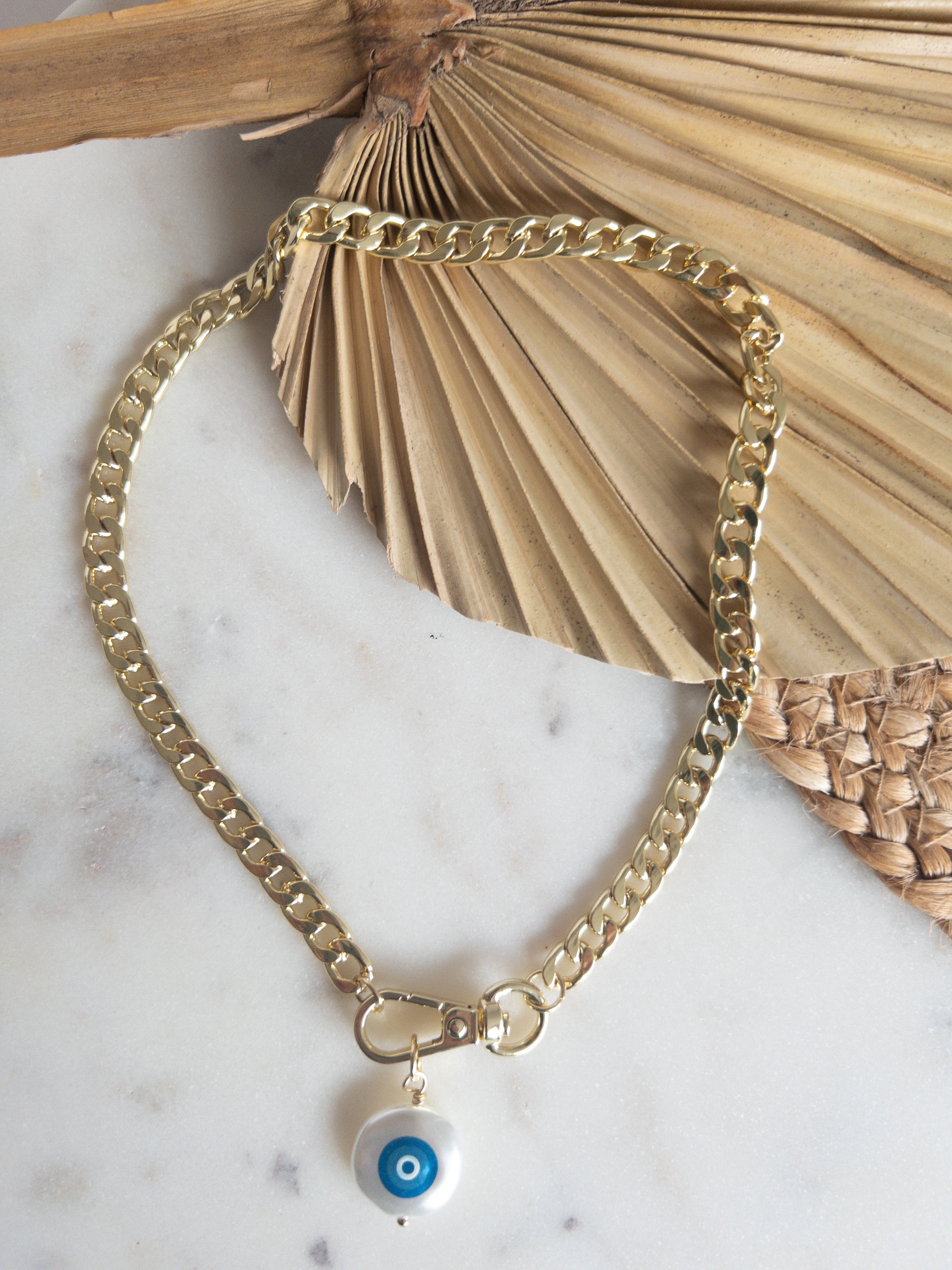 Lucky Eye Pendant - Gold Necklace