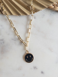 Paperclip Happy Face Necklace