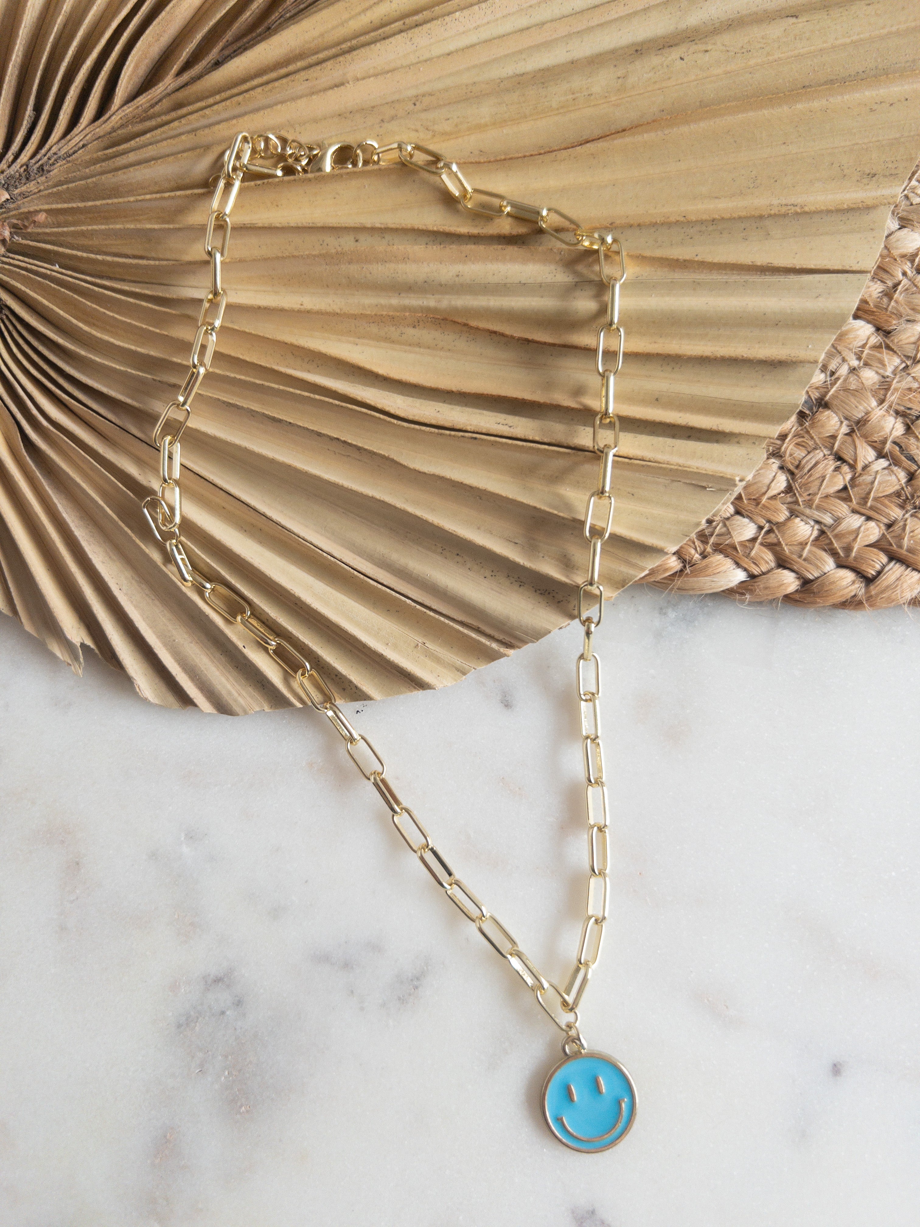 Paperclip Happy Face Necklace