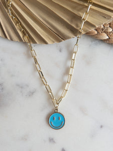 Paperclip Happy Face Necklace