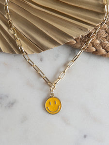 Paperclip Happy Face Necklace