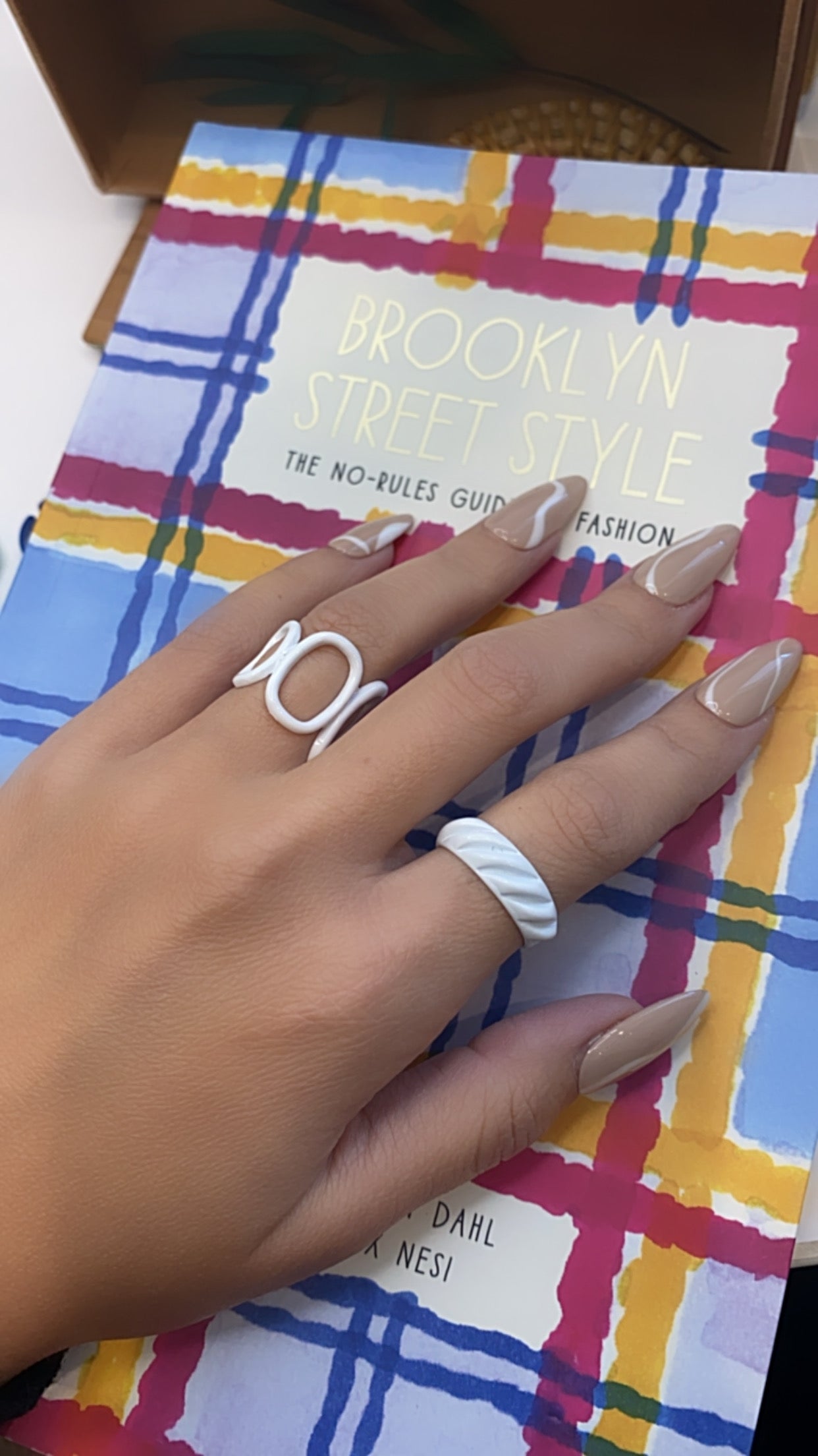 Enamel Spiral Adjustable Ring