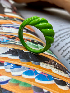 Green Spiral Ring