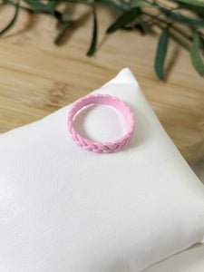 Braided Baby Pink Ring