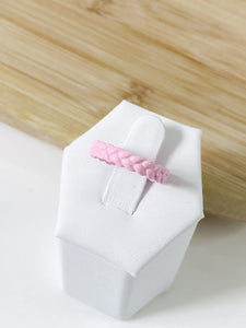 Braided Baby Pink Ring