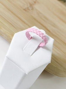 Braided Baby Pink Ring