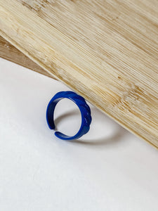 Enamel Spiral Adjustable Ring