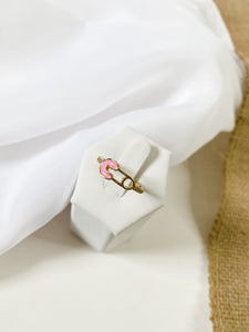 Paperclip Enamel & Zirconium Rings