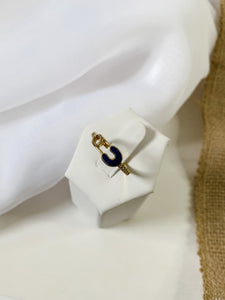 Paperclip Enamel & Zirconium Rings