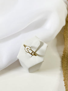 Paperclip Enamel & Zirconium Rings