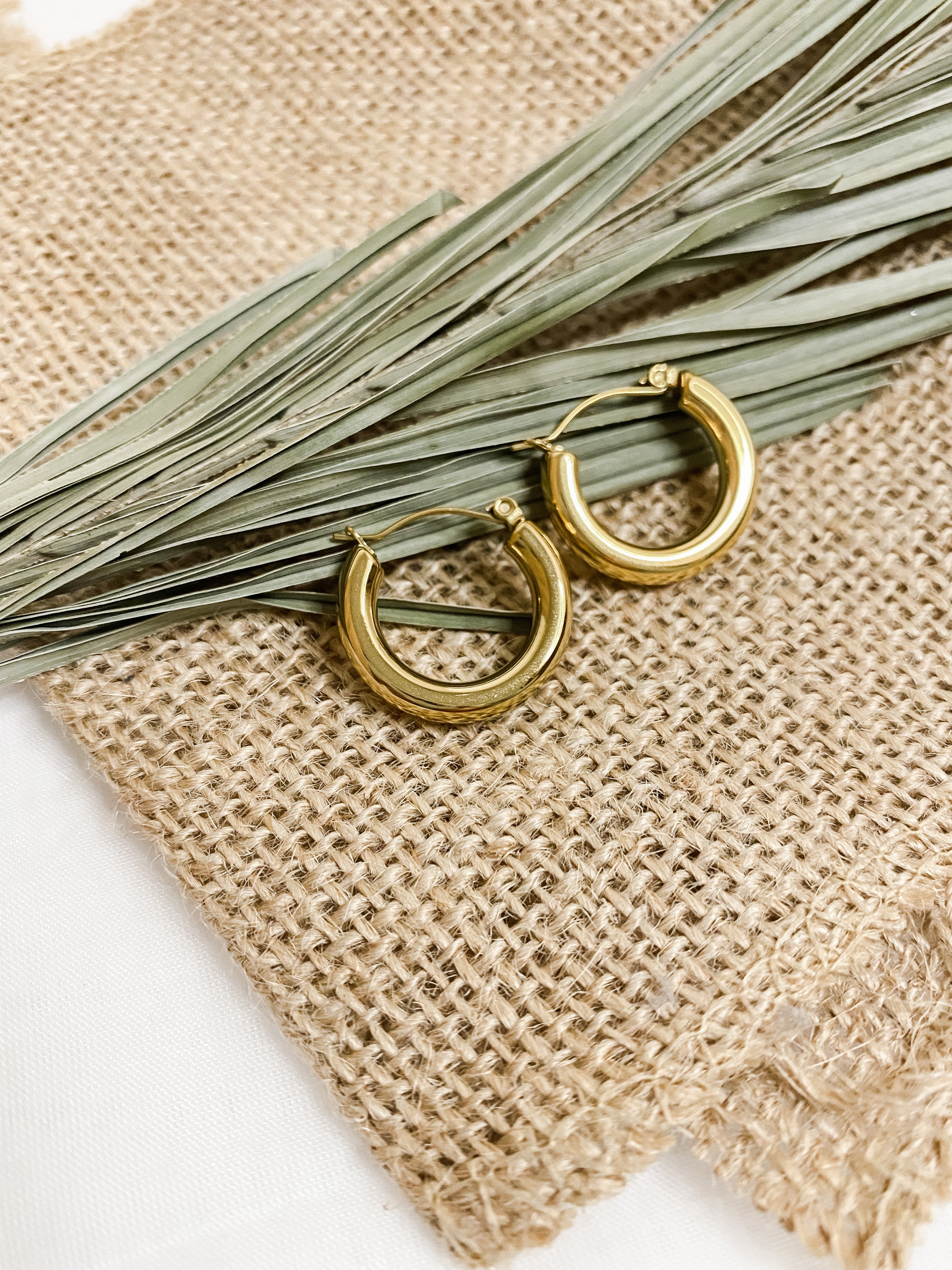 Medium Size Chunky Hoop Earring