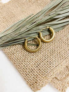 Medium Size Chunky Hoop Earring