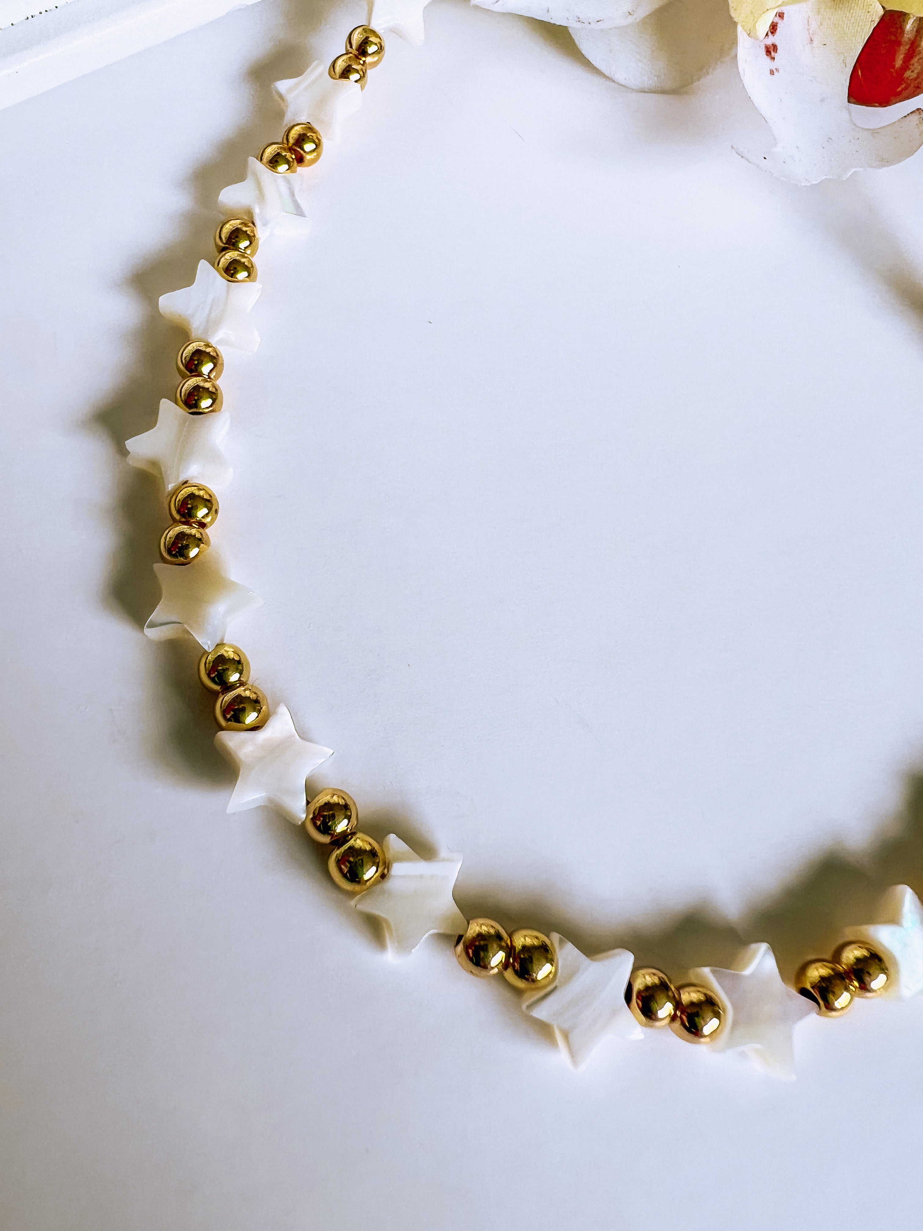 Star & Beads Studded Necklace