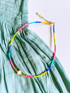 Single Pearl Beaded Necklace