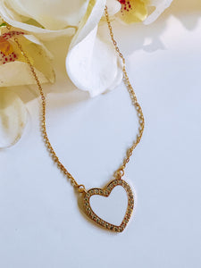 Statement Enamel Heart Necklace