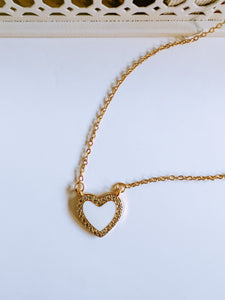 Statement Enamel Heart Necklace