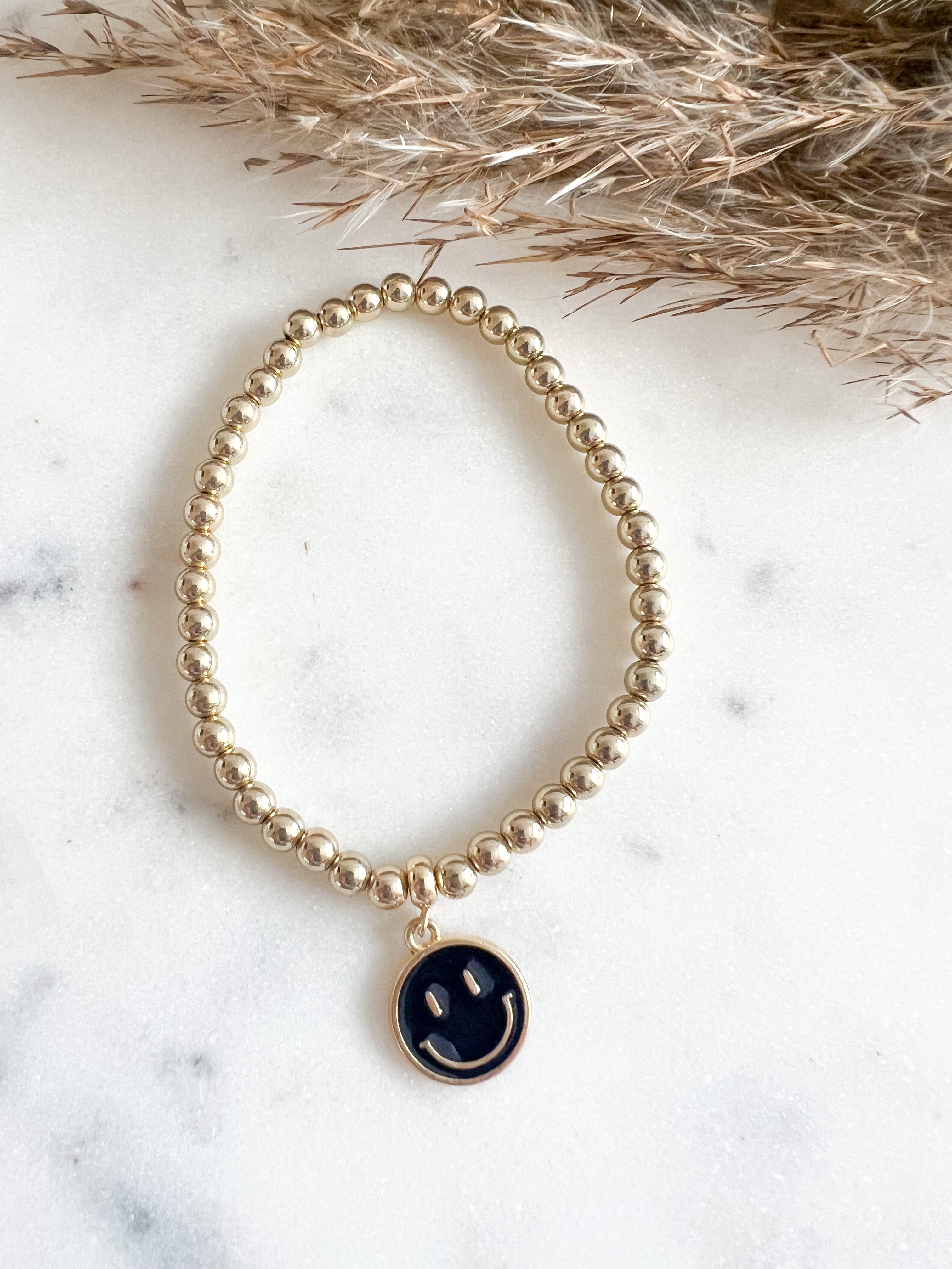 Happy Face Stretch Enamel Bracelet