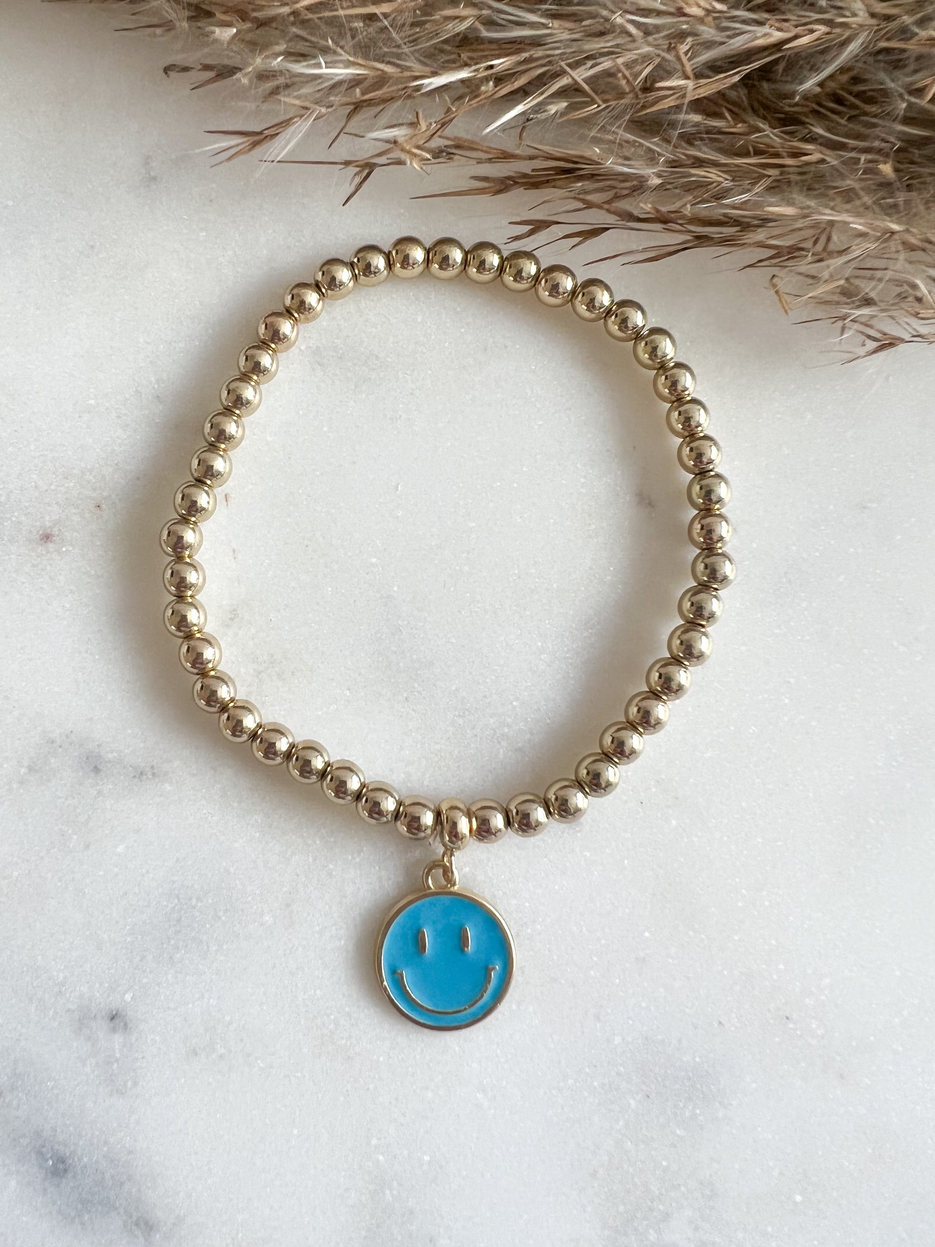 Happy Face Stretch Enamel Bracelet