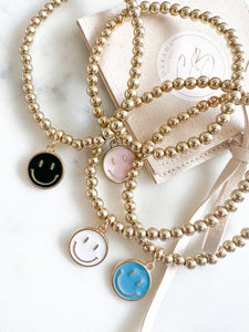 Happy Face Stretch Enamel Bracelet