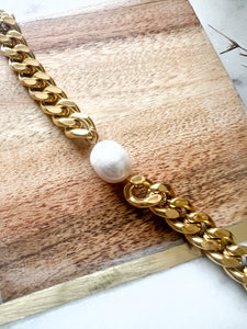 She's a Beauty Gold & Pearl Bracelet