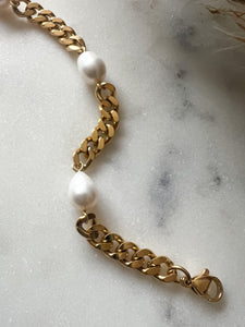 Triple Pearl Gold Bracelet