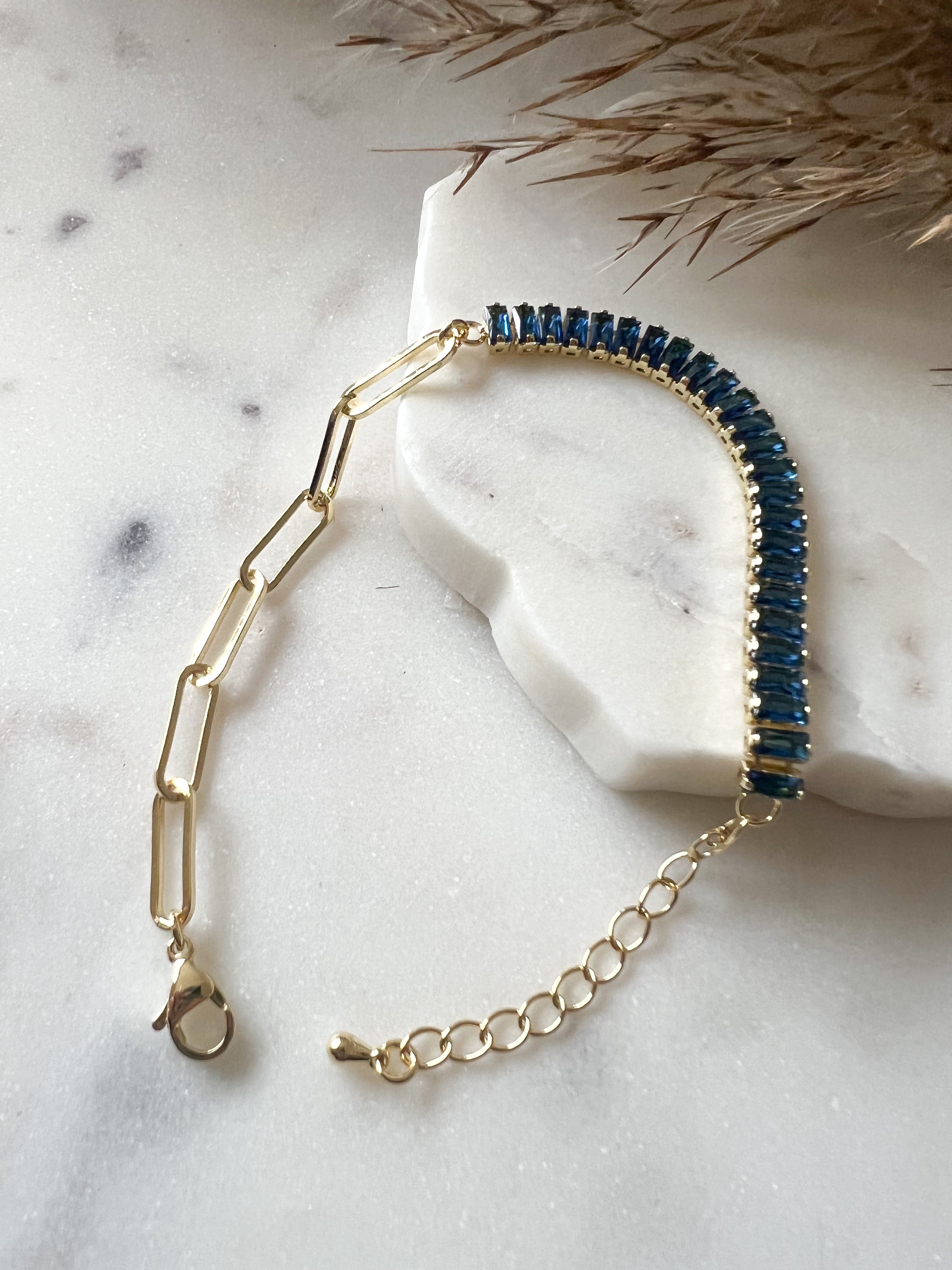 Blu Baguette Bracelet