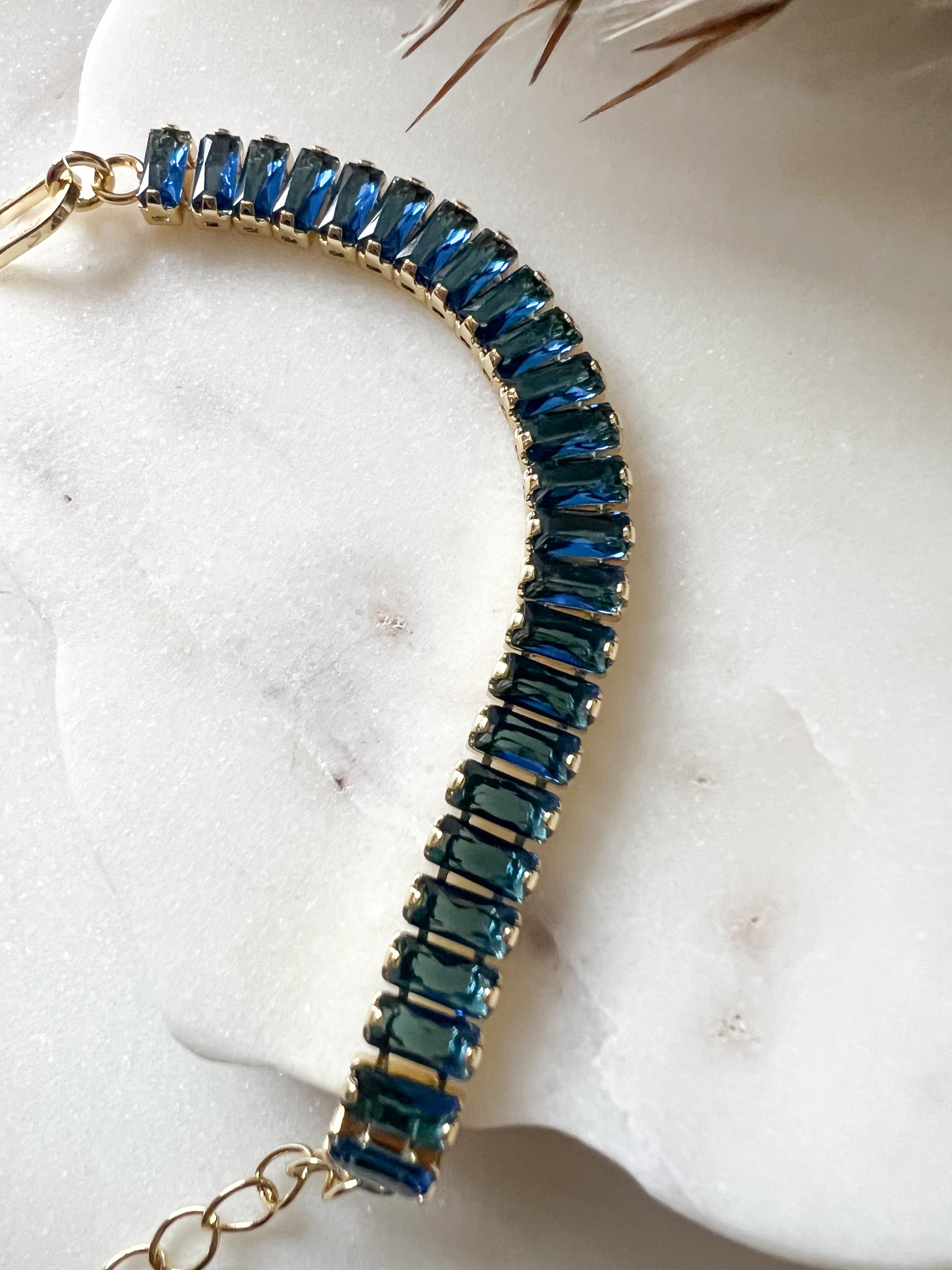 Blu Baguette Bracelet