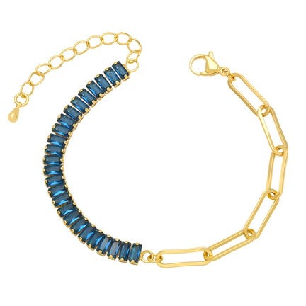 Blu Baguette Bracelet