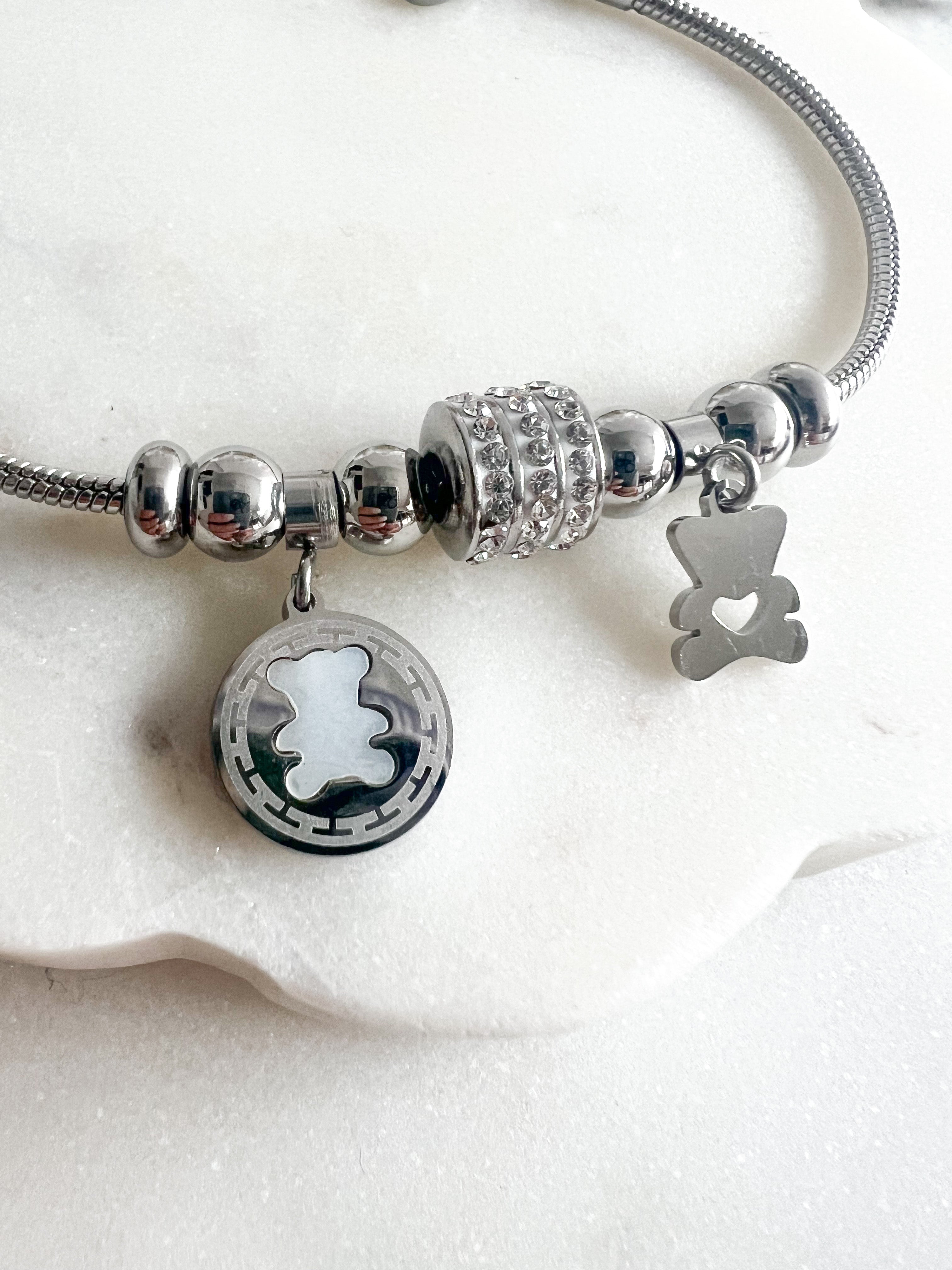 Silver Teddy Bracelet
