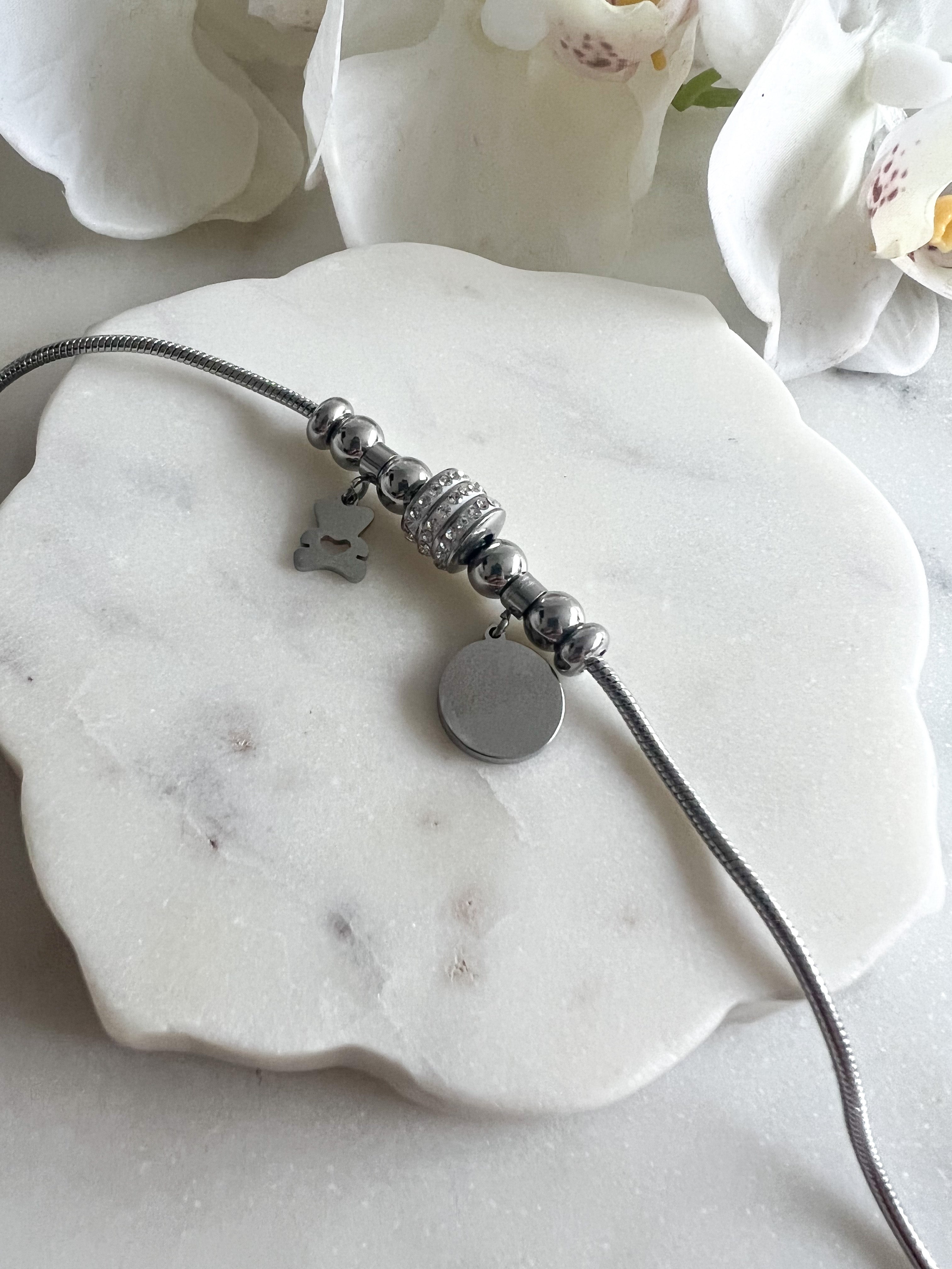 Silver Teddy Bracelet