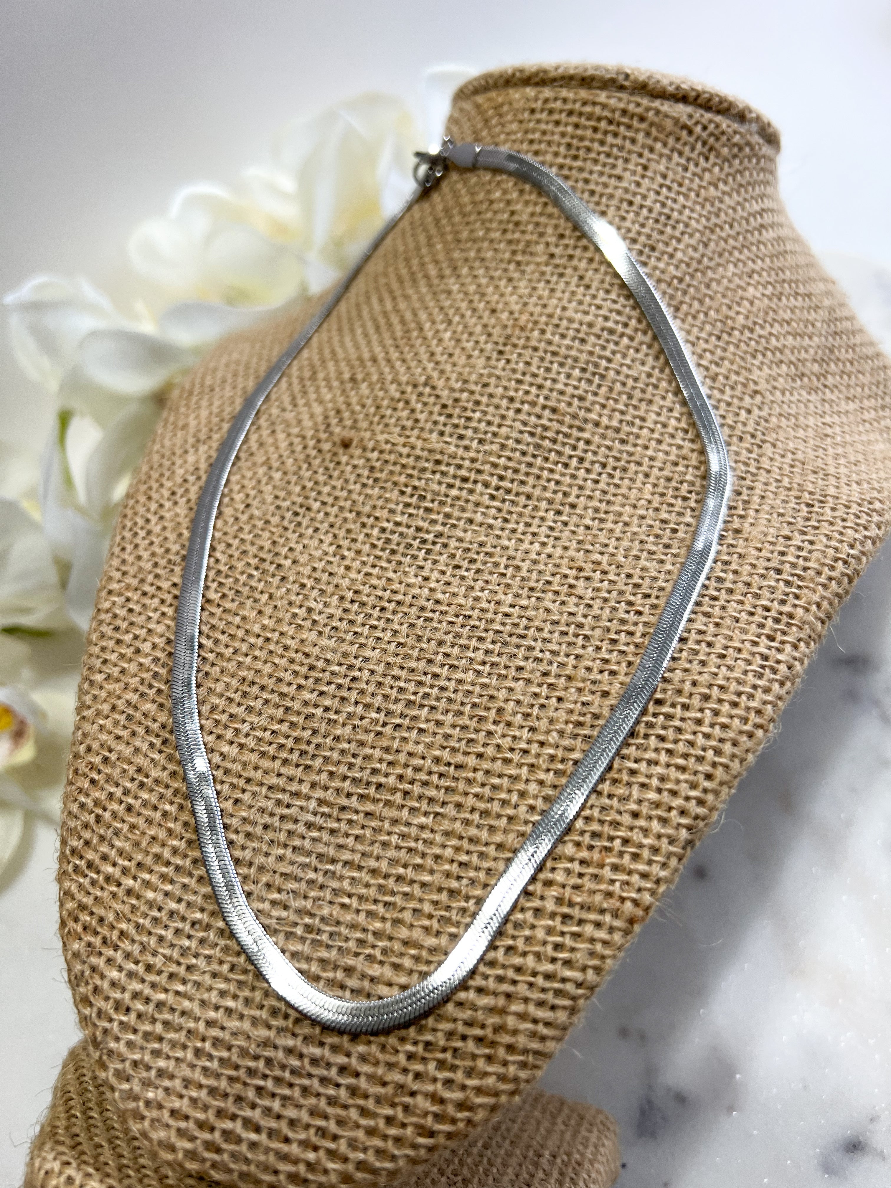 Silver Snake Necklace