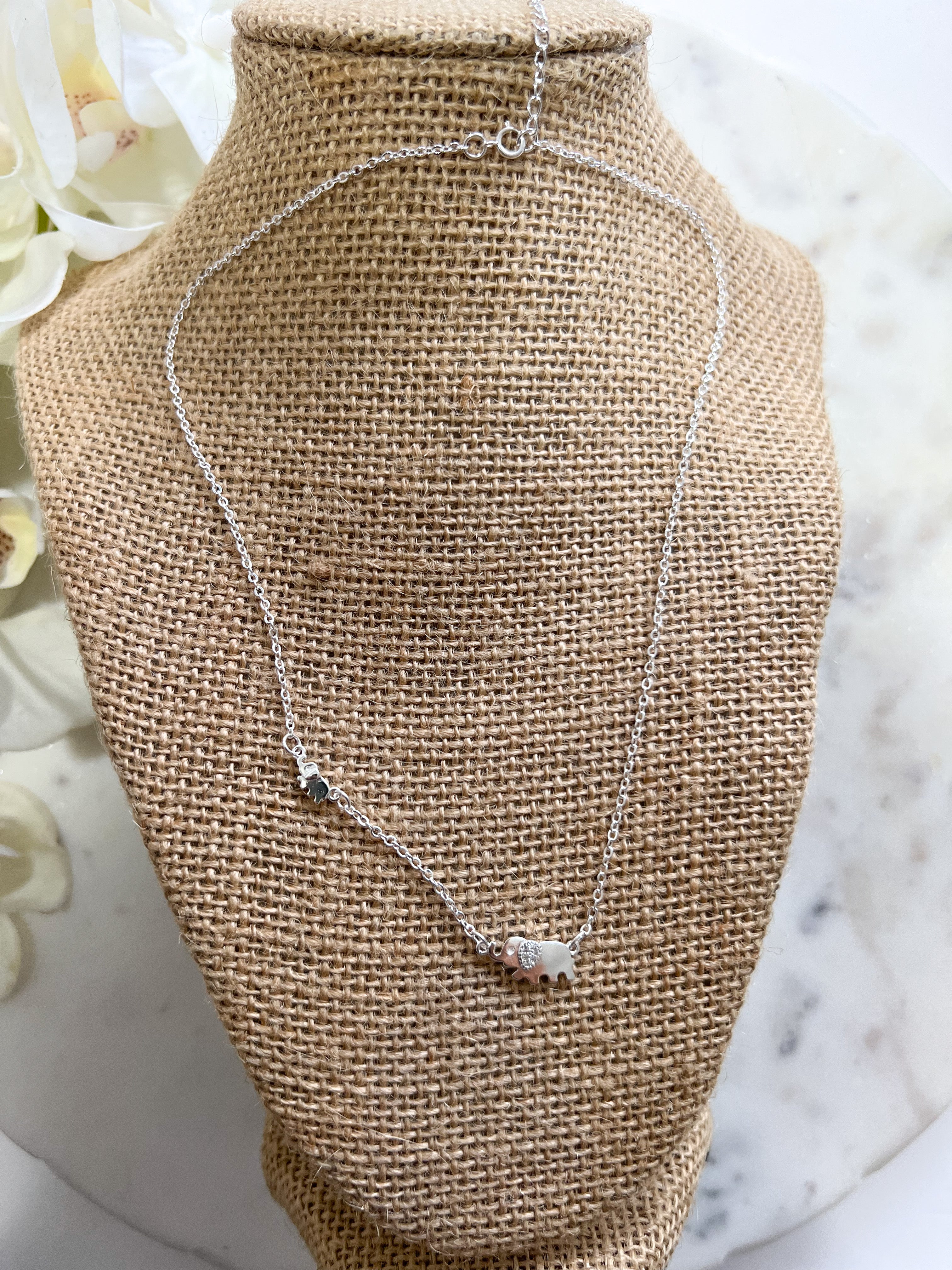 Mom & Me Elephant Necklace
