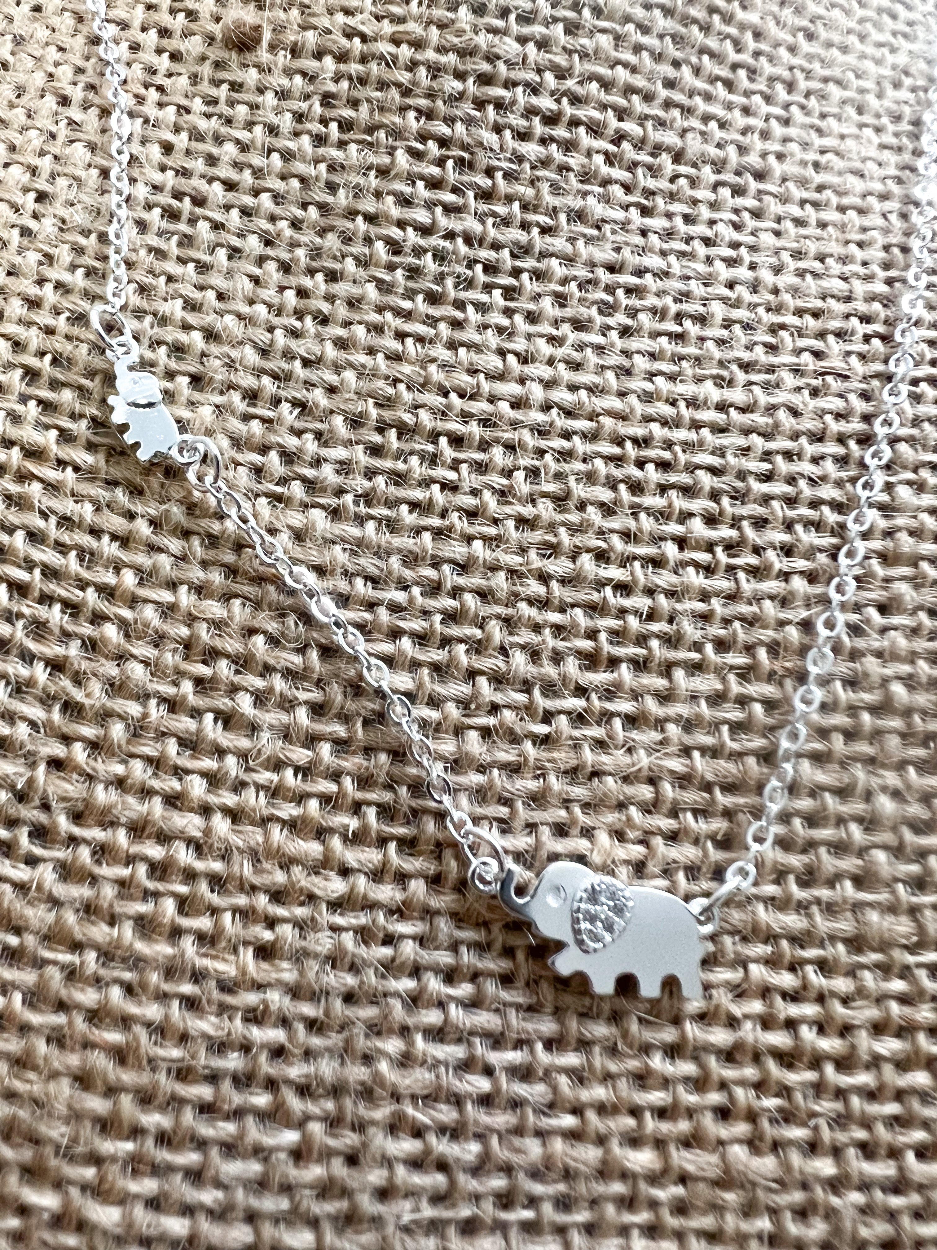 Mom & Me Elephant Necklace