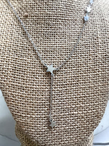 Dripping Stars Silver Necklace