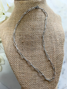 Silver Paper Click Necklace