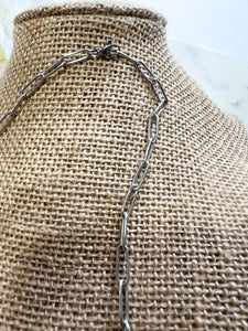 Silver Paper Click Necklace