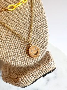 Pop of Yellow Layered Pearl Necklace