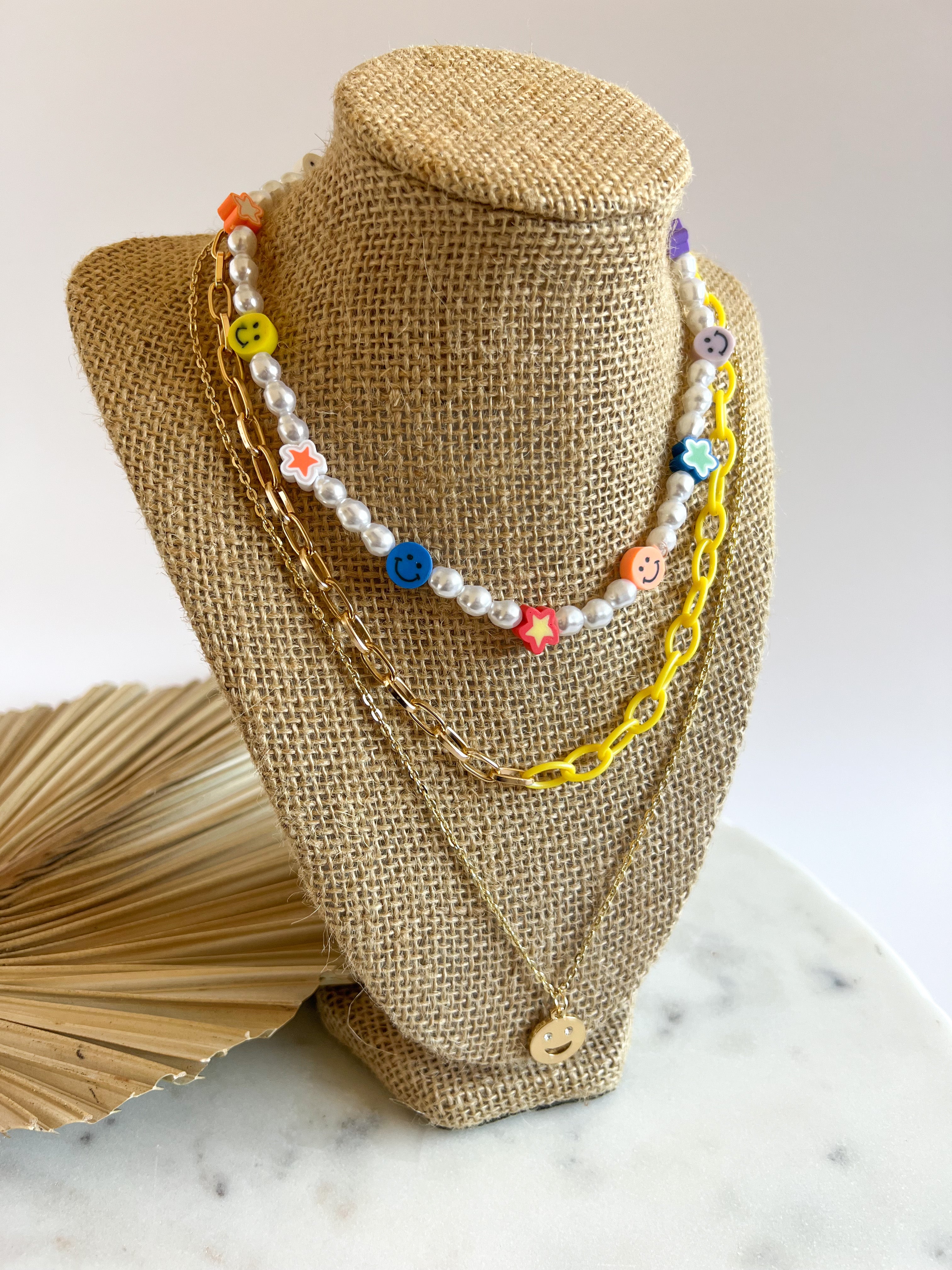 Pop of Yellow Layered Pearl Necklace