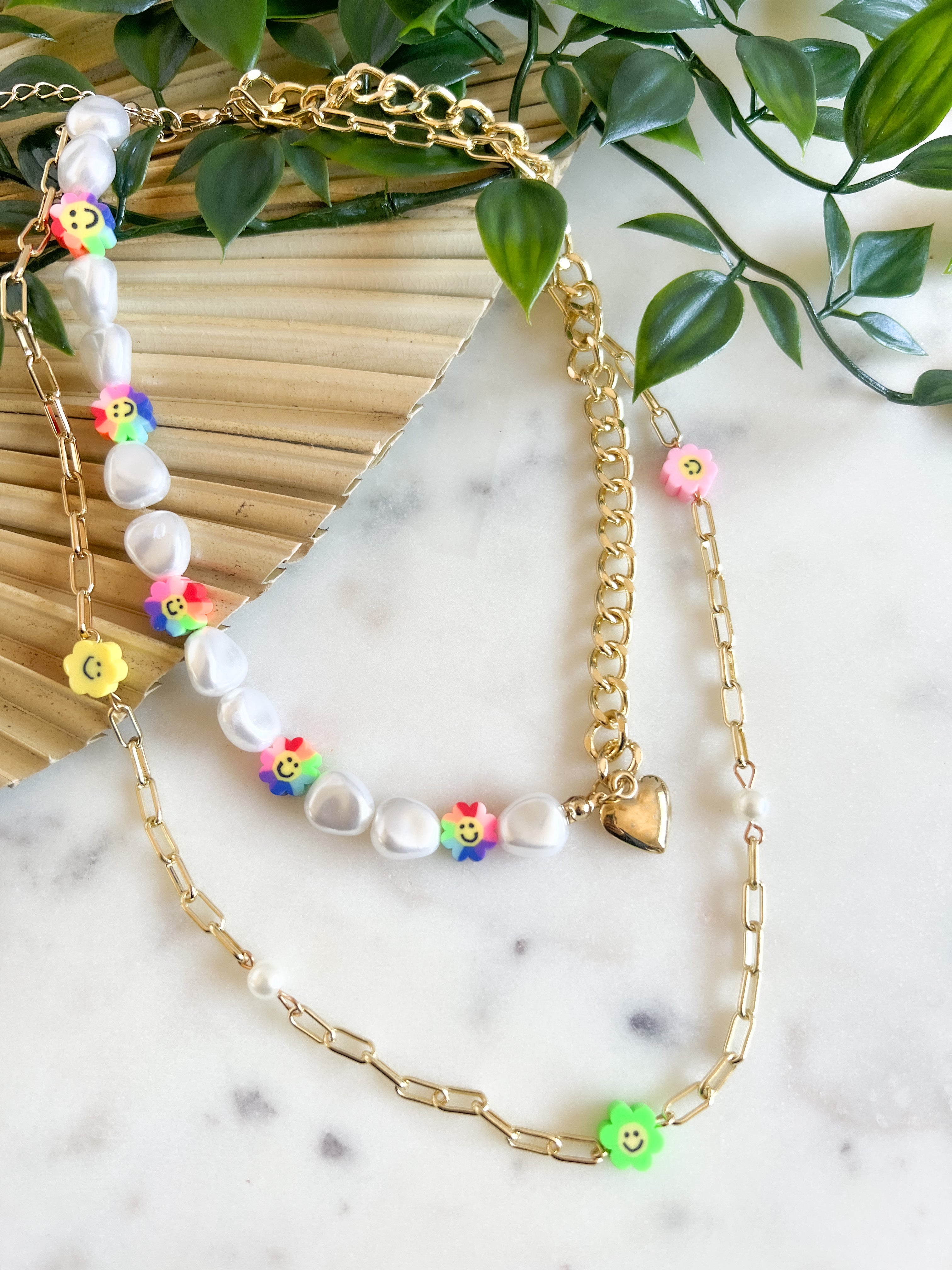 Pop of Green Layered Necklace