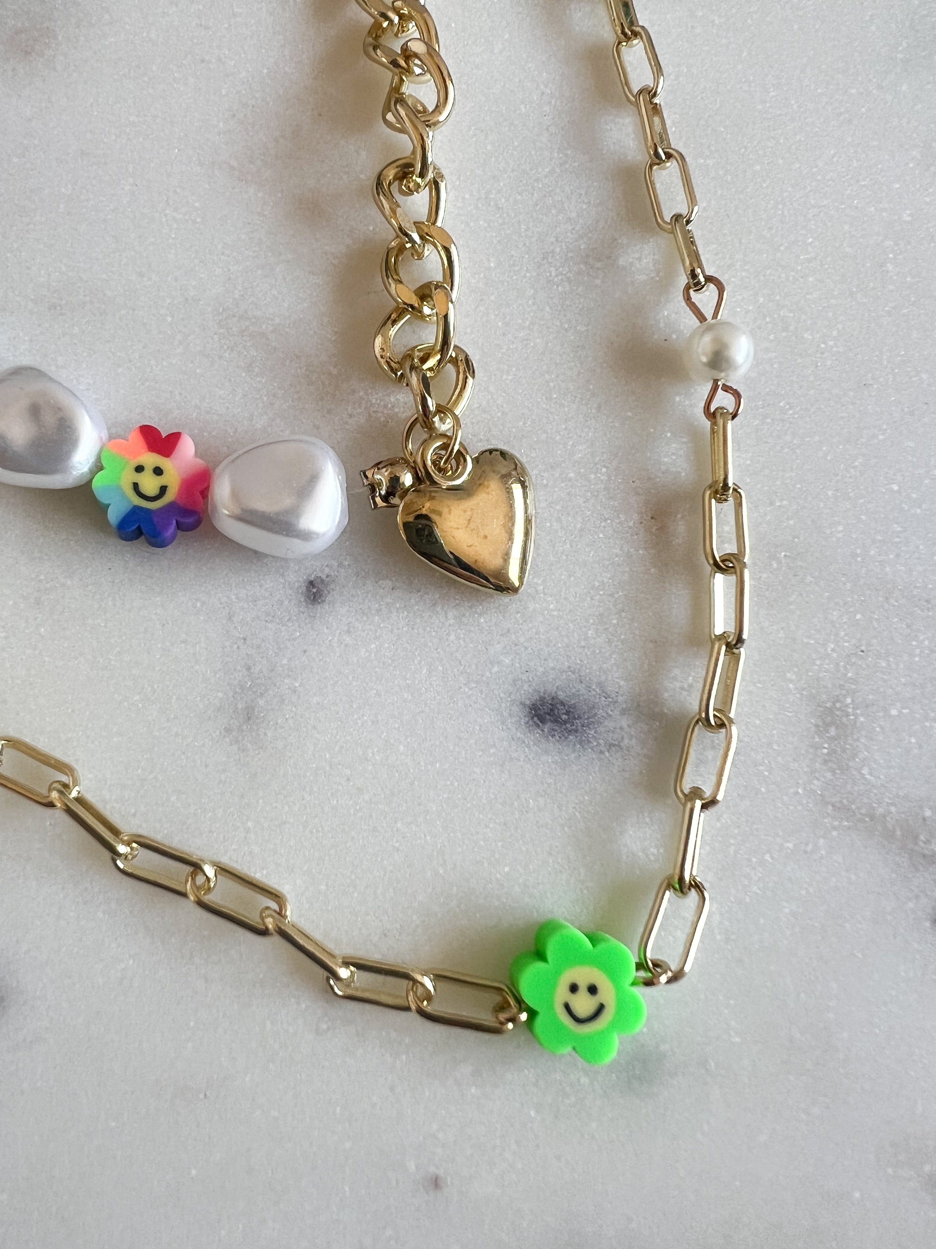 Pop of Green Layered Necklace