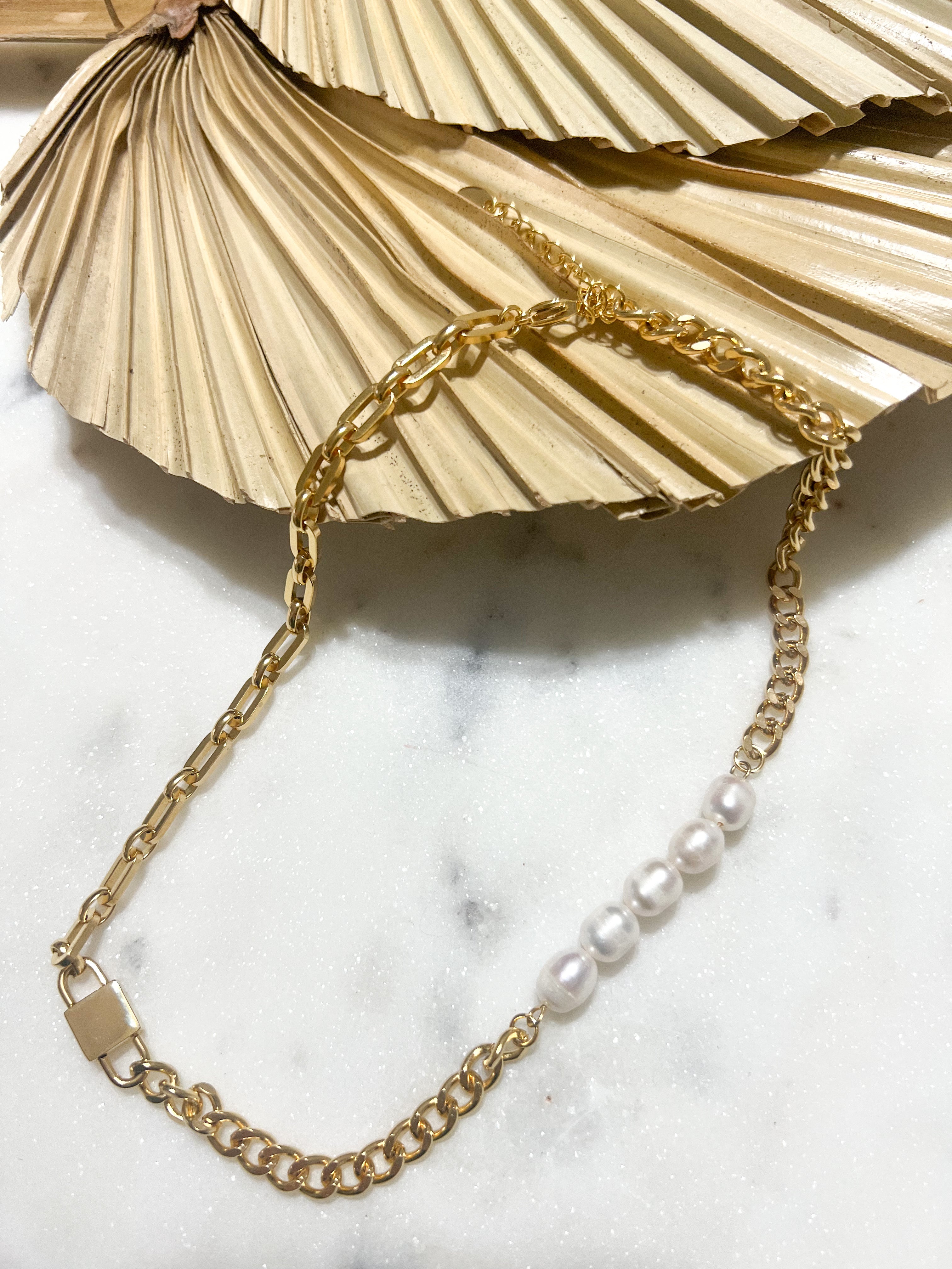 Locked in Love Pearl Necklace