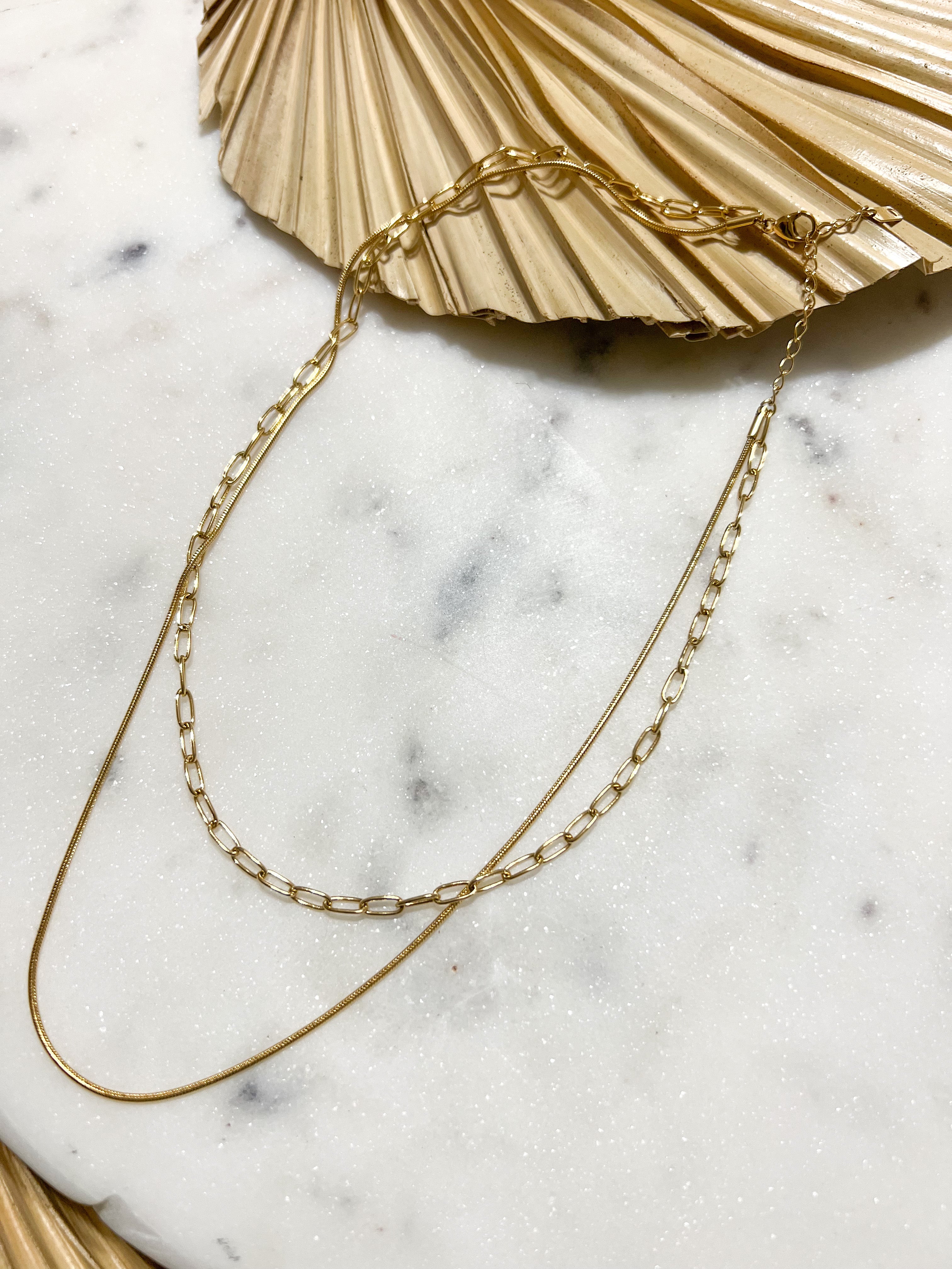 Layered Paperclip Necklace