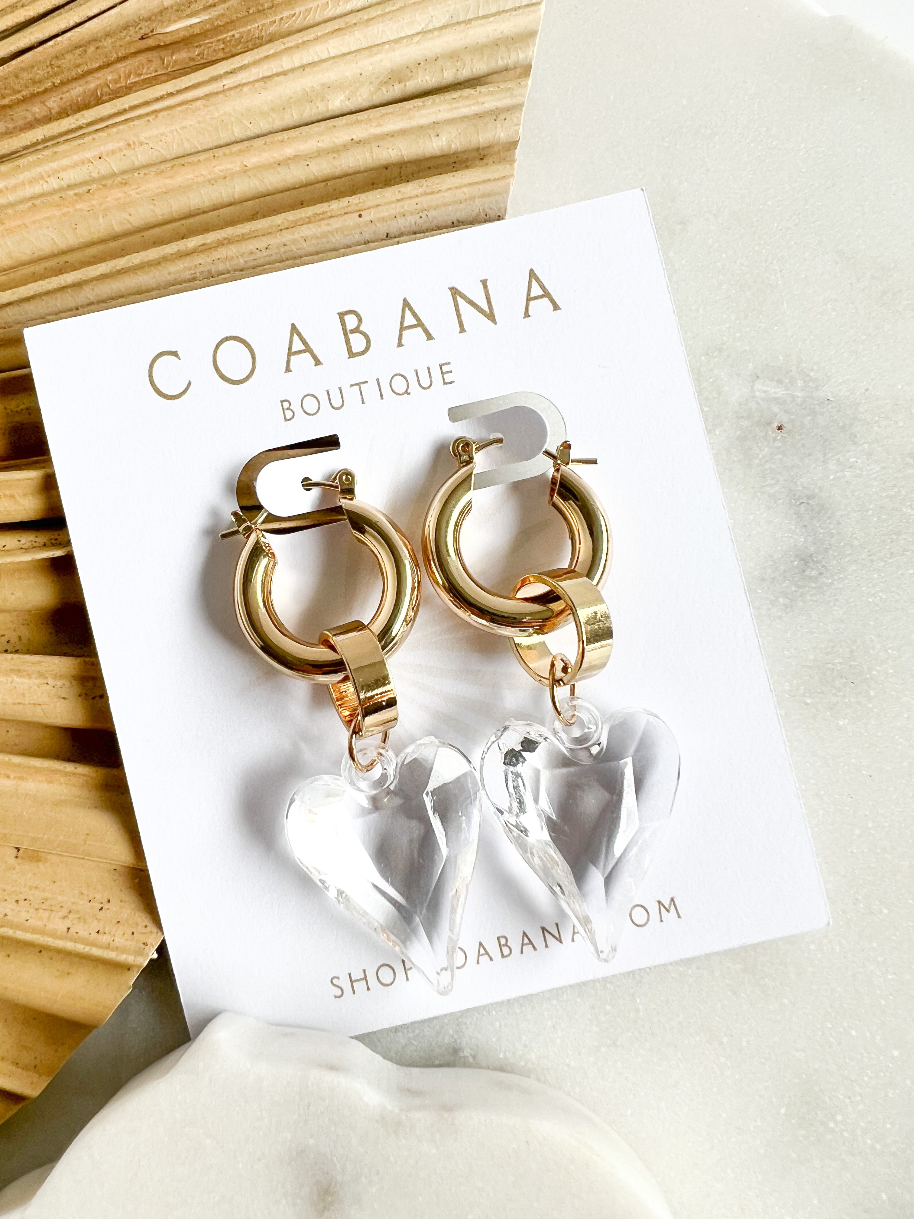 Acrylic Heart Earrings