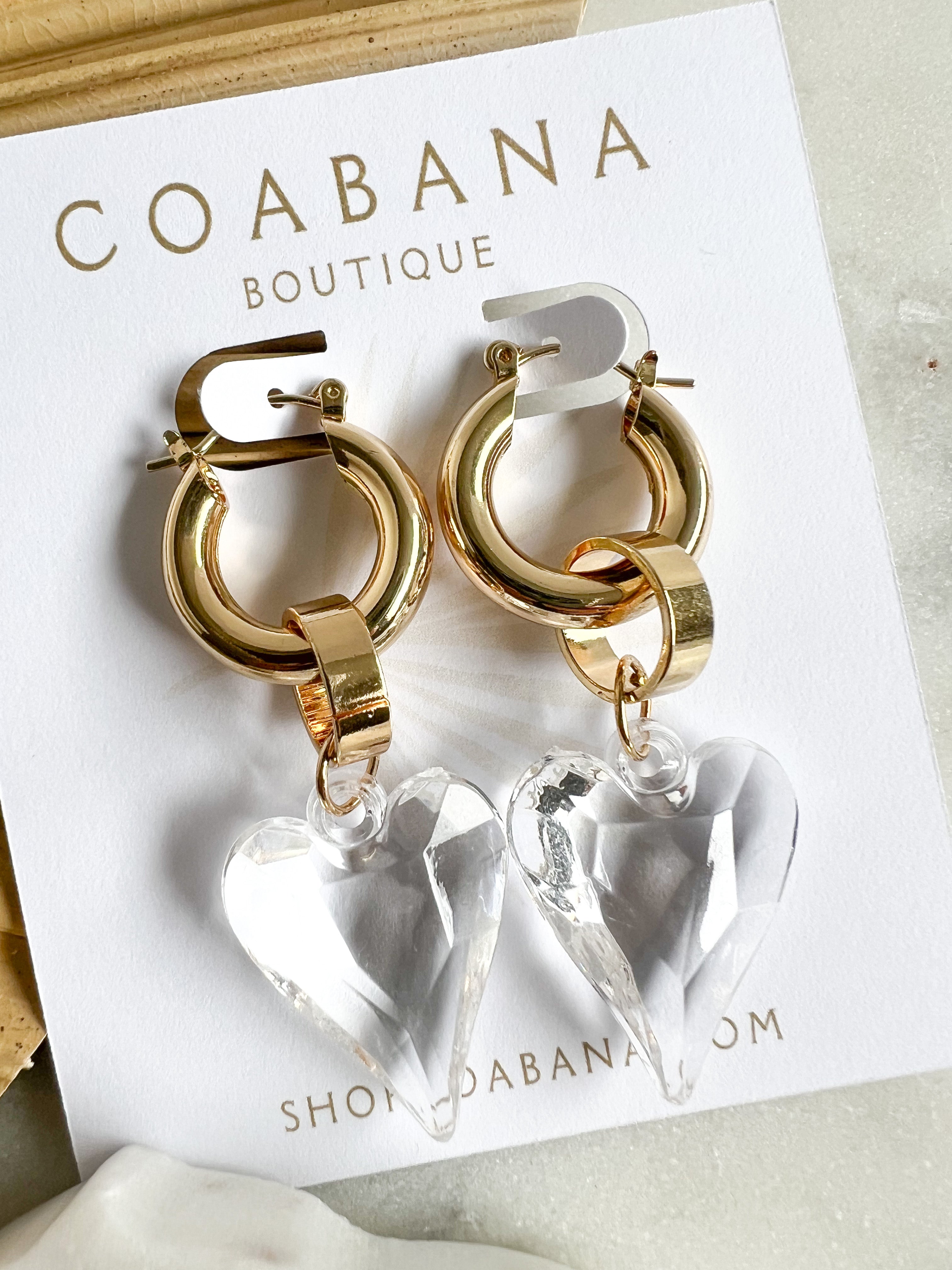 Acrylic Heart Earrings