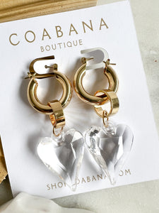 Acrylic Heart Earrings